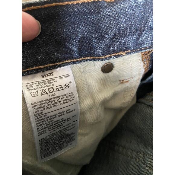 Old‎ Navy Mens Jeans Sz 31x32 Blue Skinny Denim Built In Flex Tough Stretch - Picture 5 of 5
